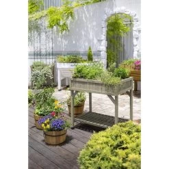 Vegtrug Kruidentafel 58 × 78 × 80 Cm - Grijs -Buiten Tuin Verpleging 1540756750 1 600