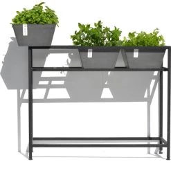 ECOPOTS Berlin Kruidentafel - Grijs 100 X 80 X 36 Cm -Buiten Tuin Verpleging ecopots berlin kruidentafel grijs 1600852112 2 600