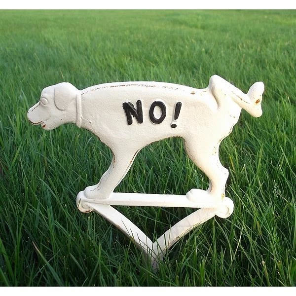 ESSCHERT DESIGN Hondenbordje Niet Plassen - Wit 3 ESSCHERT DESIGN Hondenbordje Niet Plassen - Wit