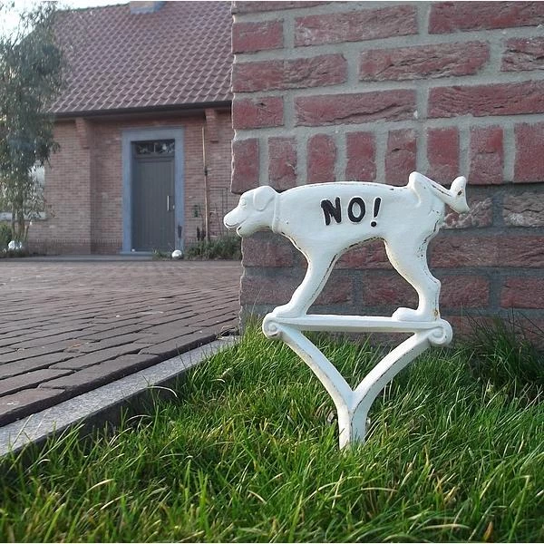 ESSCHERT DESIGN Hondenbordje Niet Plassen - Wit 4 ESSCHERT DESIGN Hondenbordje Niet Plassen - Wit - Afbeelding 2