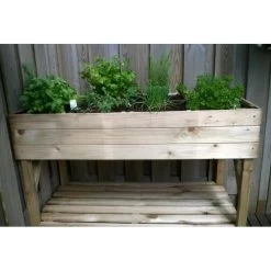 Verhoogde Moestuinbak - 120 × 60 × 86,5 Cm 7 Verhoogde Moestuinbak - 120 × 60 × 86,5 Cm -Buiten Tuin Verpleging kweektafel hout naturel 1535801203 1 600