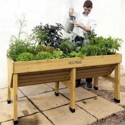 Vegtrug Verhoogde Kweektafel - 180 × 76 × 80 Cm -Buiten Tuin Verpleging vegtrug 180 cm 1484054920 3 600