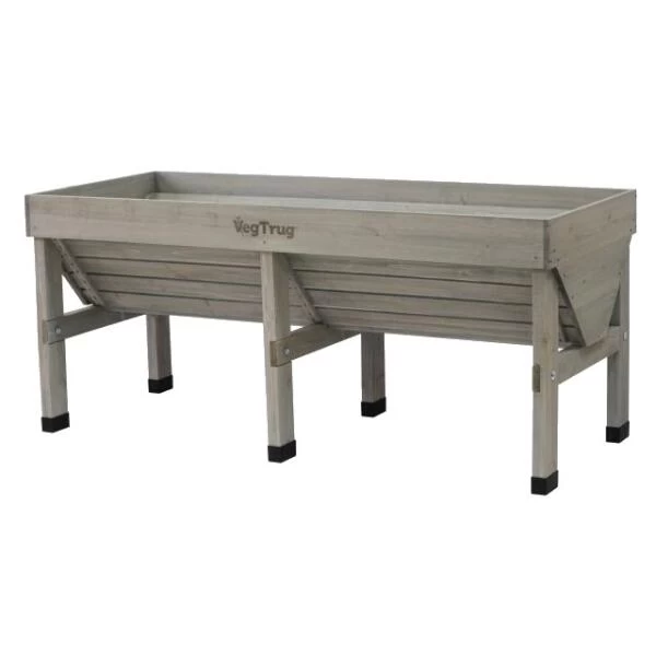Vegtrug Verhoogde Kweektafel Grijs - 180 × 76 × 80 Cm 4 Vegtrug Verhoogde Kweektafel Grijs - 180 × 76 × 80 Cm - Afbeelding 2