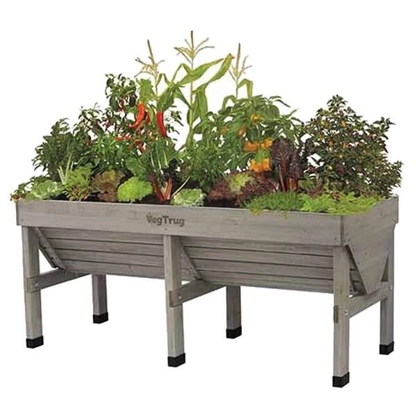 Vegtrug Verhoogde Kweektafel Grijs - 180 × 76 × 80 Cm 3 Vegtrug Verhoogde Kweektafel Grijs - 180 × 76 × 80 Cm