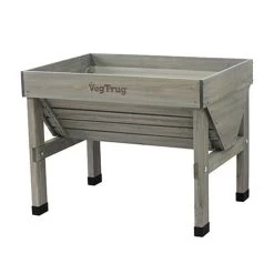 Vegtrug Verhoogde Kweektafel Grijs - 100 × 80 × 80 Cm -Buiten Tuin Verpleging vegtrug grijs 1 m 1517220145 1 600