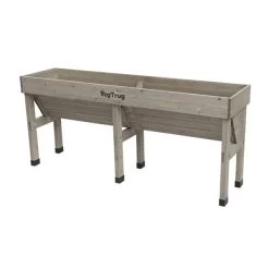 Verhoogde Kweektafel Muurmodel Grijs - 180 × 46 × 80 Cm -Buiten Tuin Verpleging vegtrug muurmodel 180 cm grijs 1540753223 1 600