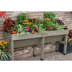 Verhoogde Kweektafel Muurmodel Grijs - 180 × 46 × 80 Cm